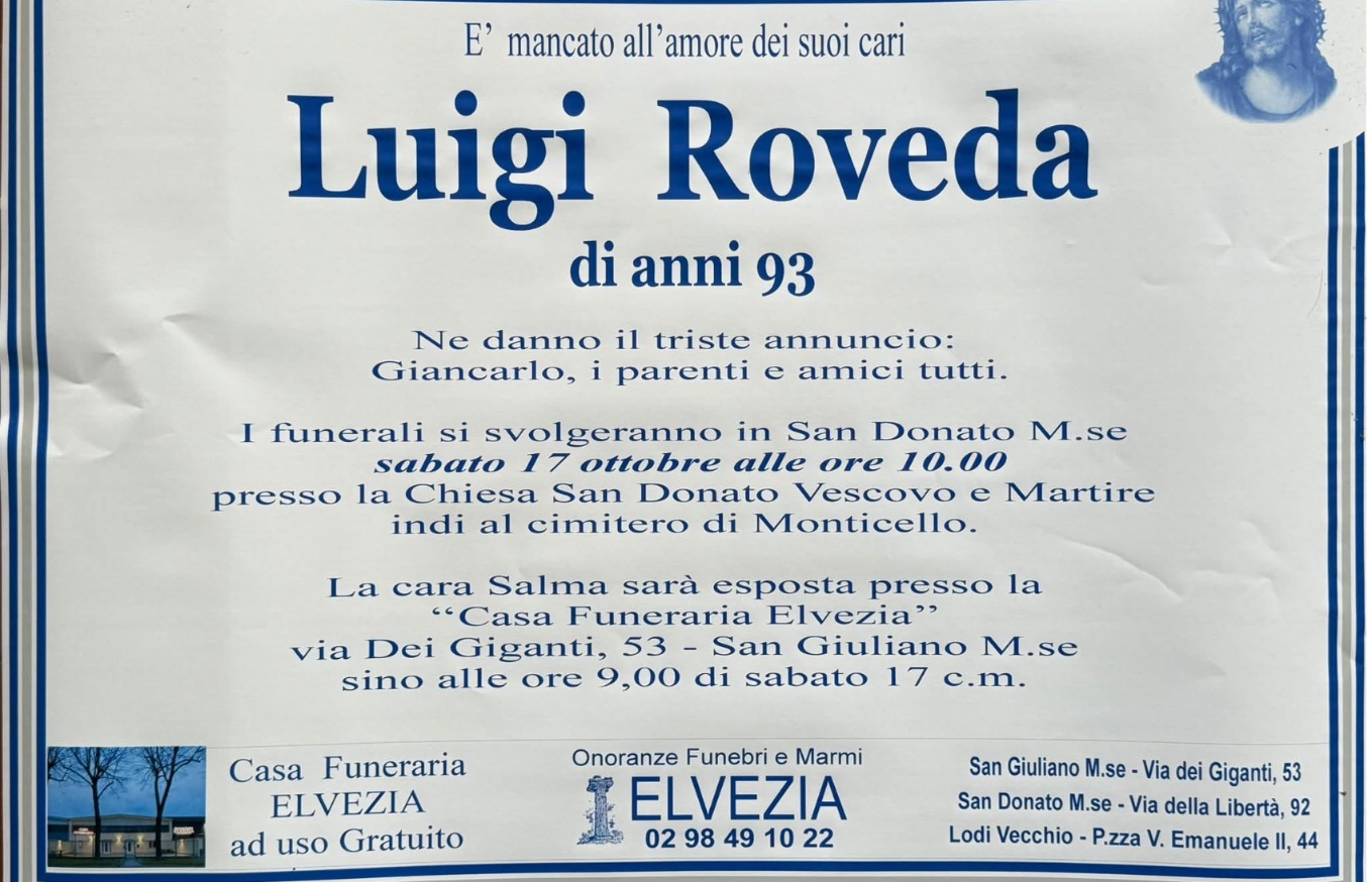 Necrologio di Luigi Roveda