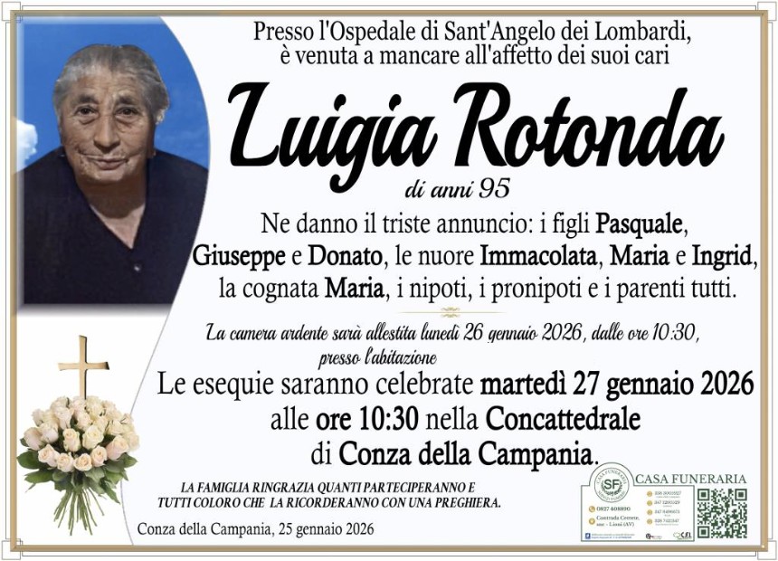 Necrologio di Luigia Rotonda