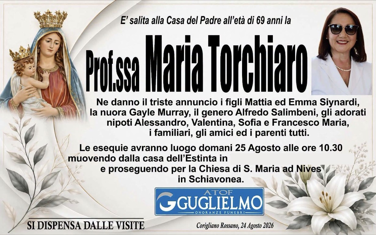 Necrologio di Maria Torchiaro