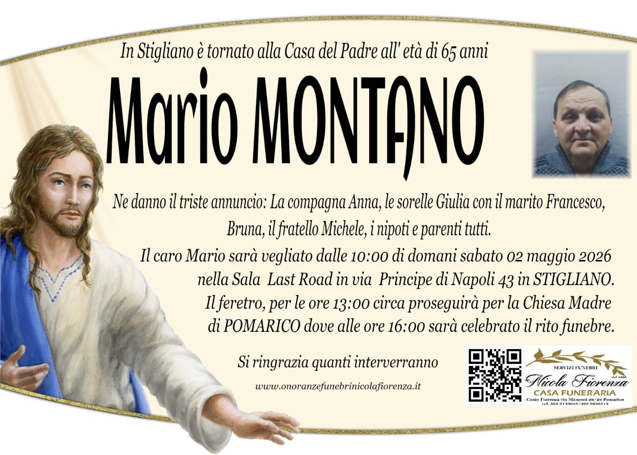 Necrologio di Mario Montano