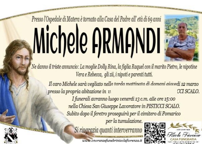 Necrologio di Michele Armandi