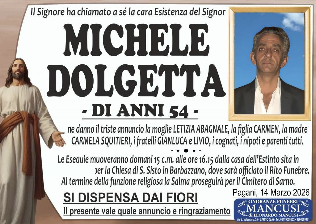 Necrologio di Michele Dolgetta