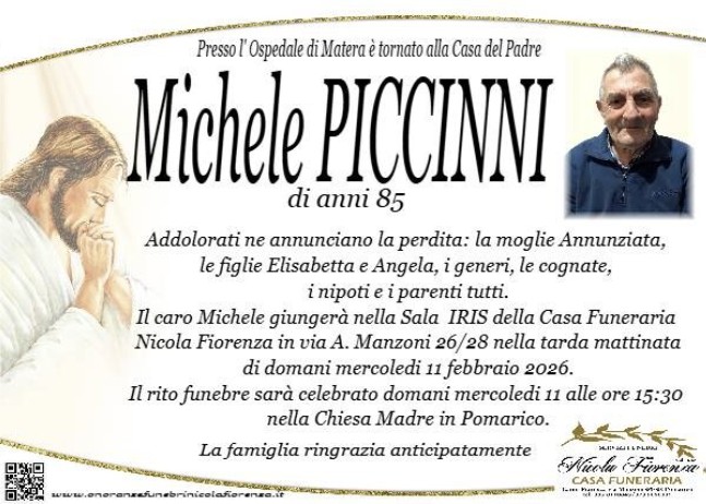 Necrologio di Michele Piccinni