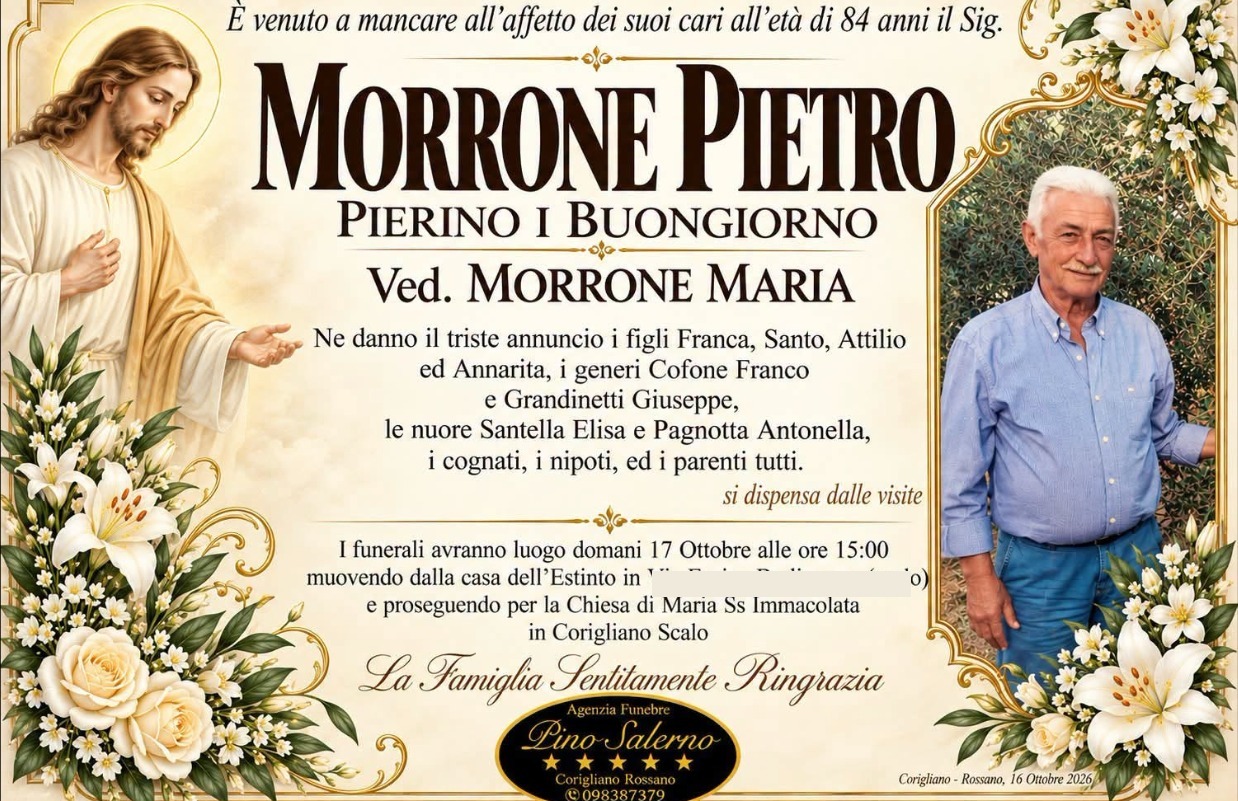 Necrologio di Pietro Morrone