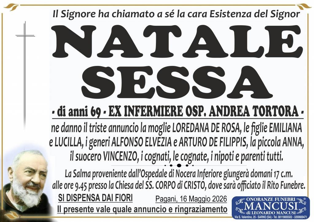 Necrologio di Natale Sessa