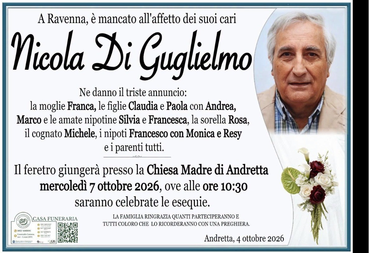 Necrologio di Nicola Di Guglielmo