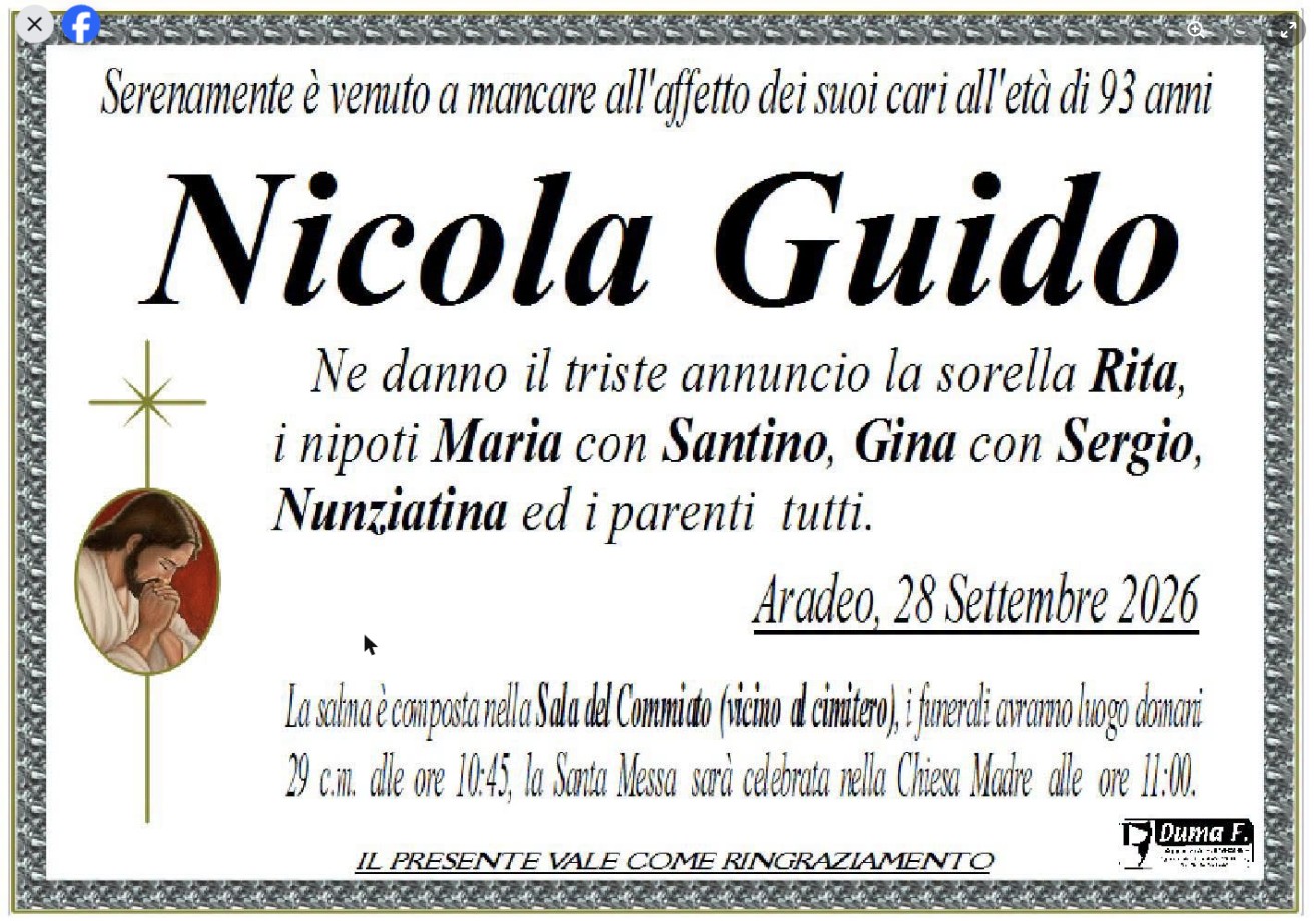 Necrologio di Nicola Guido