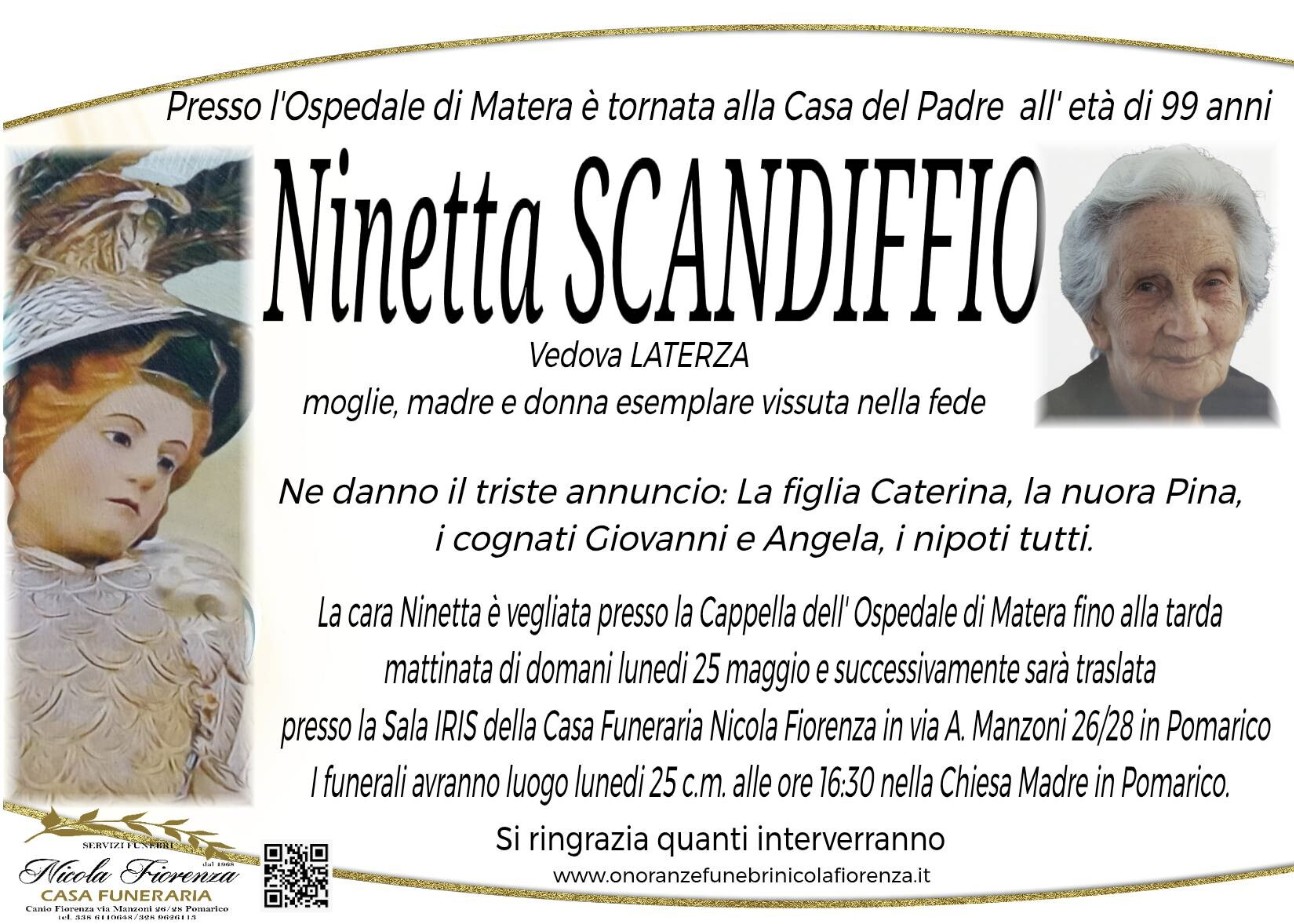 Necrologio di Ninetta Scandiffio