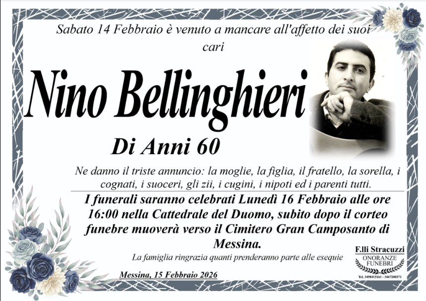 Necrologio di Nino Bellinghieri