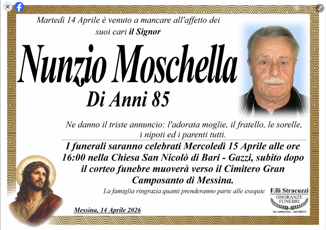 Necrologio di Nunzio Moschella
