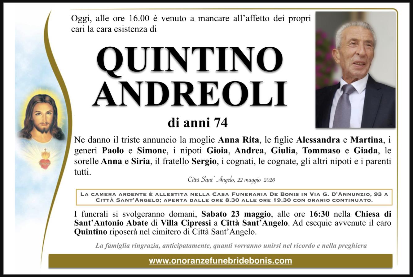 Necrologio di Quintino Andreoli