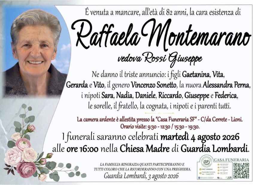 Necrologio di Raffaela Montemarano