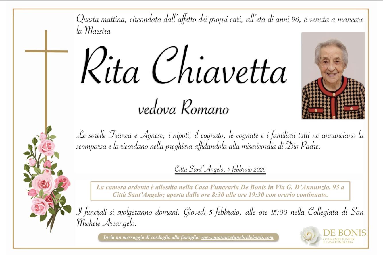 Necrologio di Rita Chiavetta