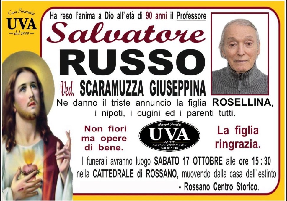 Necrologio di Salvatore Russo
