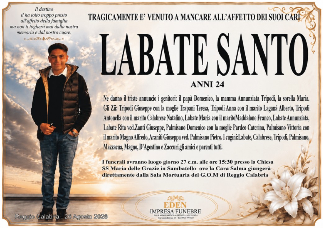 Necrologio di Santo Labate