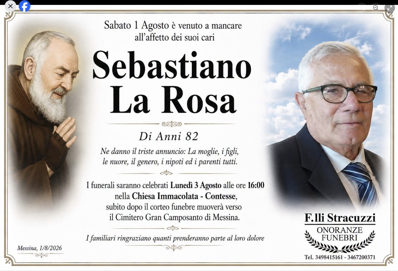 Necrologio di Sebastiano La Rosa