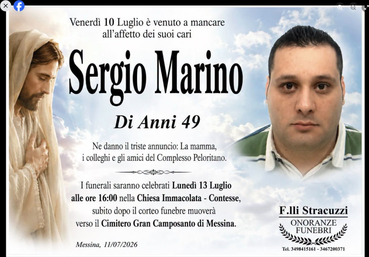 Necrologio di Sergio Marino