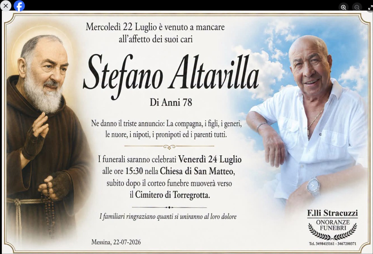 Necrologio di Stefano Altavilla