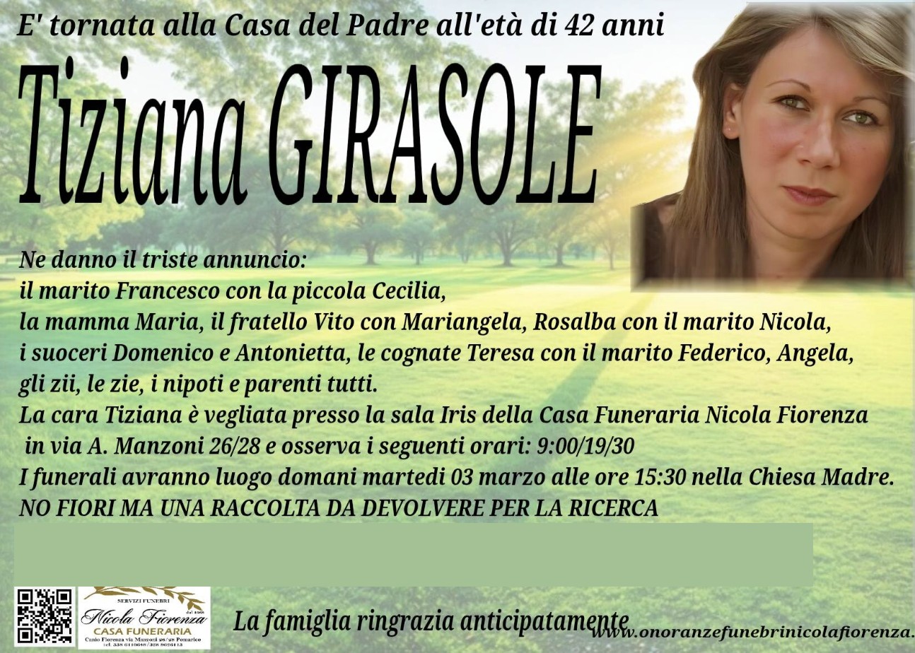 Necrologio di Tiziana Girasole