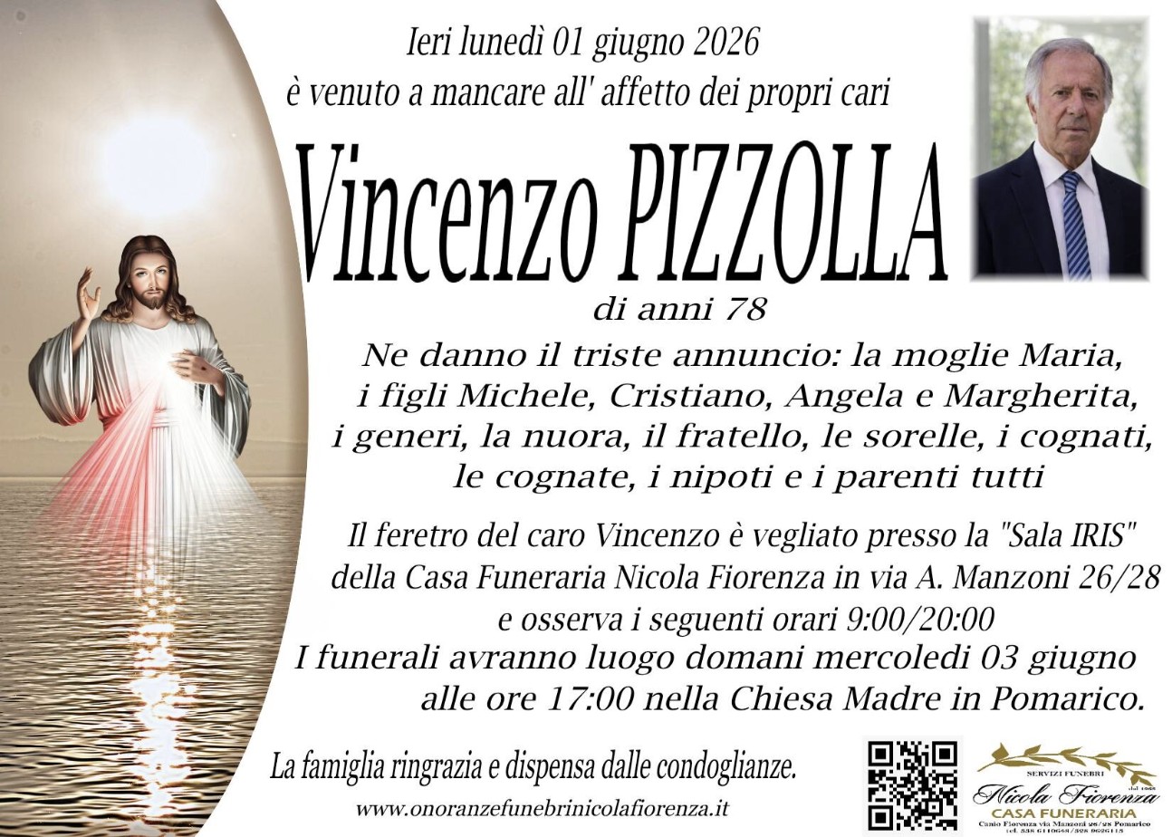 Necrologio di Vincenzo Pizzolla